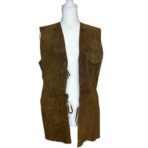 Brown Suede Vest by Zara Woman